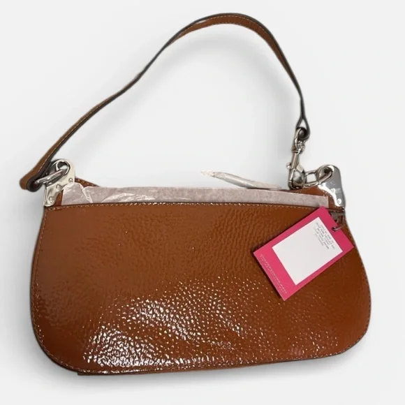 NWT Vince Camuto Genuine convertible Leather Crossbody Satchel in toffee brown - Picture 9 of 16